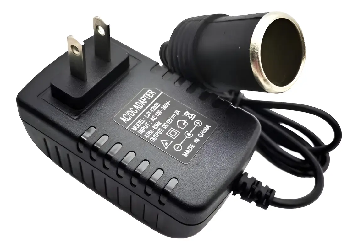 Adaptador Enchufe 110v/a Encendedor De Auto 12v/ 2 Amperios