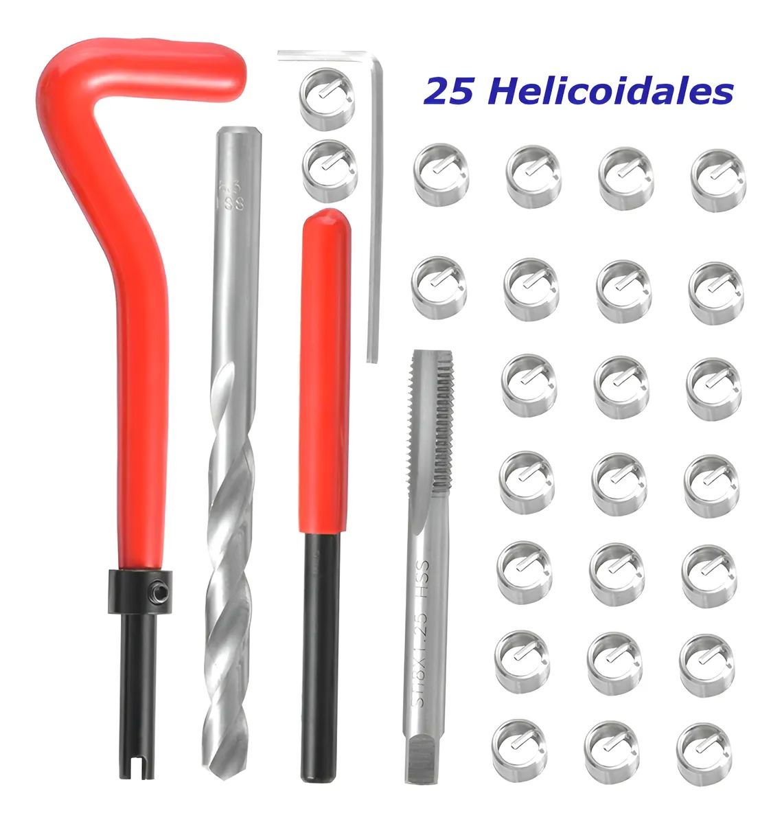 Helicoil Kit Reparación De Roscas, casquillo Insertos M6x1.0